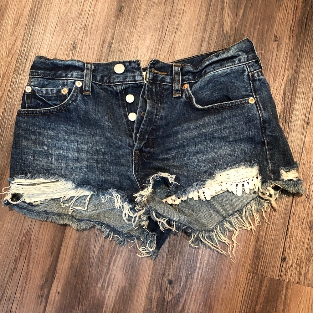 Free People denim shorts